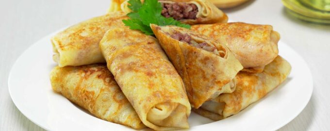Блинчики фаршированные с мясом