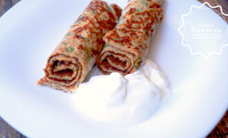 Сырные блинчики с зеленью