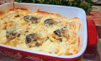 Рыба, запеченная в духовке с картофелем