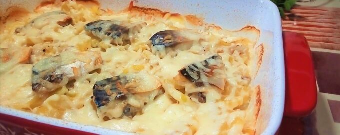 Рыба, запеченная в духовке с картофелем