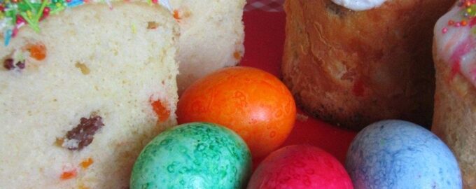 Пасхальные куличи на молоке с изюмом, курагой и цукатами