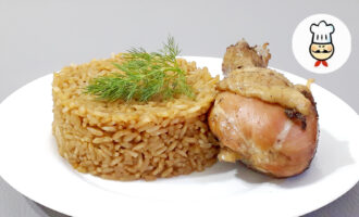 Курица с рисом в пиве в духовке