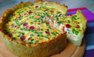 Картофельный пирог Драник с мясной начинкой