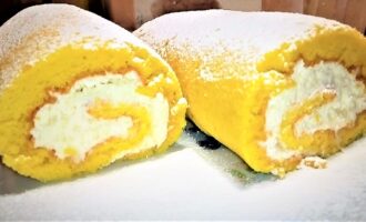 Бисквитный рулет с кремом. Всегда получается на ура!