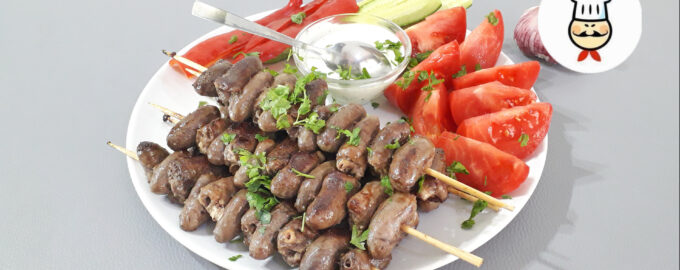Шашлычки из куриных сердечек