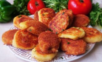 Картофельные зразы с фаршем и зеленью