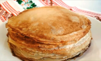 Блины на пиве с молоком