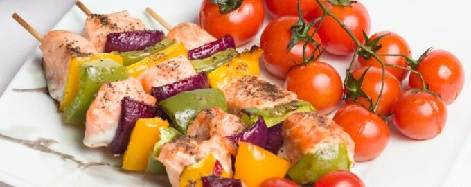 Шашлык из красной рыбы
