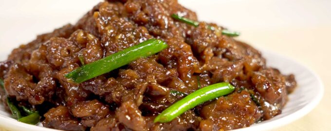 Гуляш из говядины по монгольски. Mongolian beef