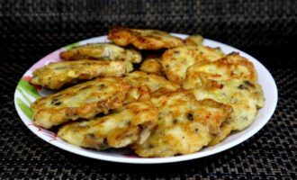 Оладьи из курицы и шампиньонов