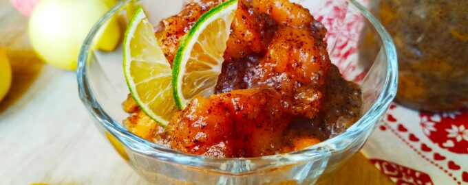 Варенье из груш и яблок с маком и лаймом