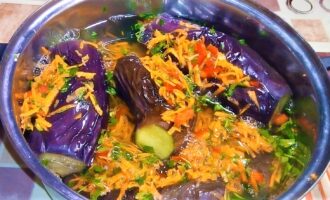 Квашеные баклажаны с морковью и сладким перцем. Соленые баклажаны