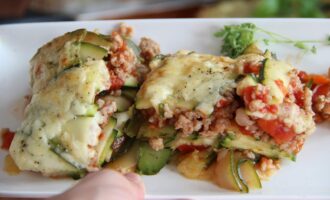 Лазанья с цуккини и фаршем