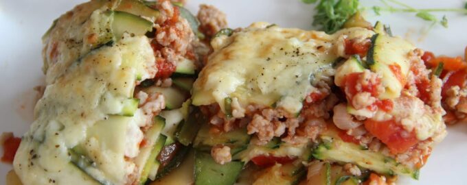 Лазанья с цуккини и фаршем