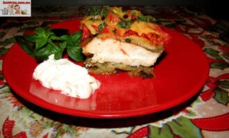 Куриная запеканка с баклажанами и помидорами