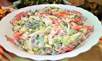 Салат из пекинской капусты с грибами и мясом