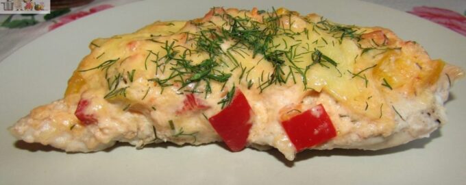 Куриное филе с овощами в духовке