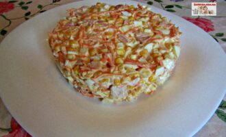 Салат с копченой курицей и морковью по-корейски
