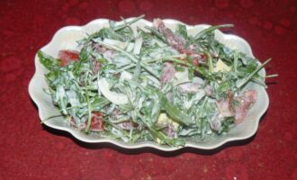 Сытный салат с рукколой
