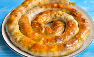 Жареная куриная колбаса