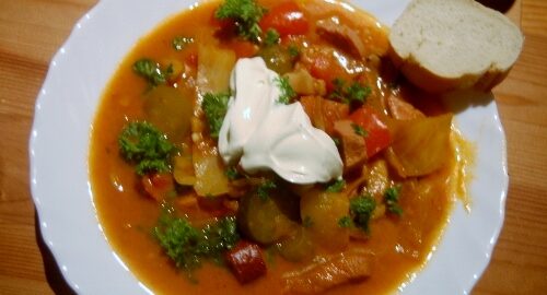 Солянка с шампиньонами