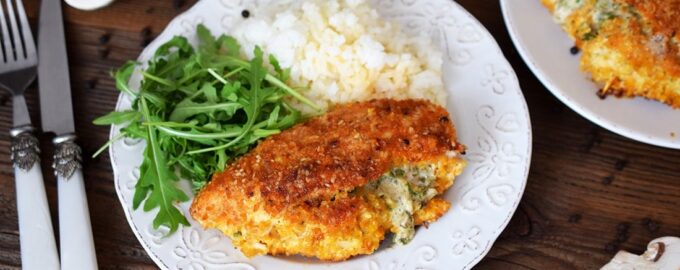 Куриное филе, фаршированное грибами и сыром
