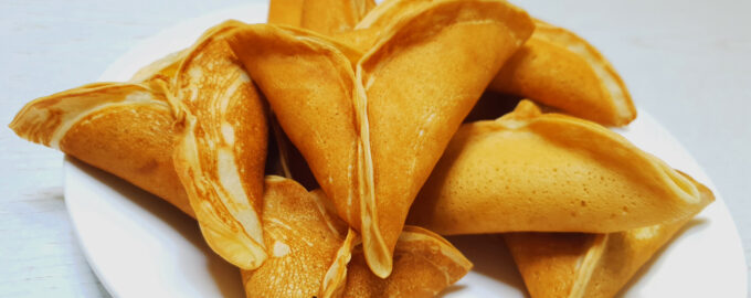 Арабские блины с грибами и сыром