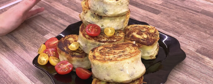Лаваш с картошкой и грибами. Постный рецепт