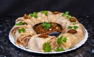 "Ханум" с мясной начинкой на пару