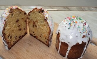 Пасхальный кулич без дрожжей творожный без замеса
