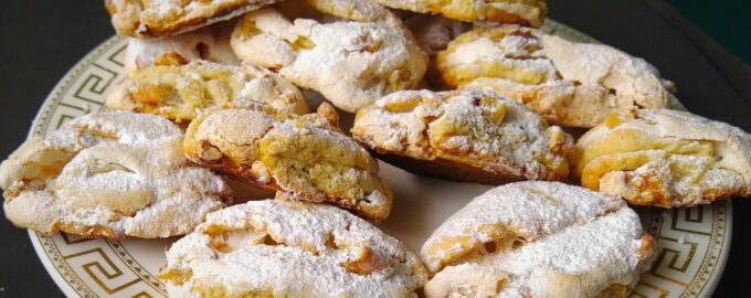 Печенье Ракушки с орехами и безе
