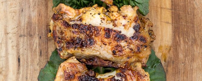 Шашлык из курицы с лимонным маринадом