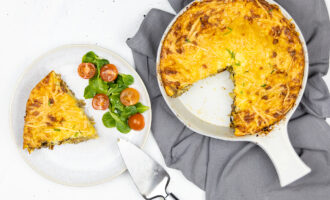 Запеченный омлет с грибами