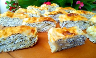 Рулеты из лаваша с творожно-маковой начинкой