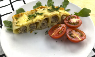 Запеканка из макарон с фаршем и сыром