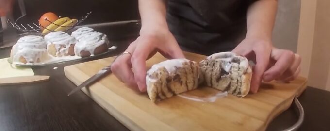 Булочки Синнабон с корицей и помадкой на дрожжевом тесте