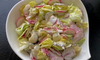 Салат к шашлыку с редисом