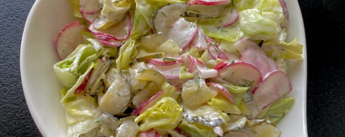 Салат к шашлыку с редисом