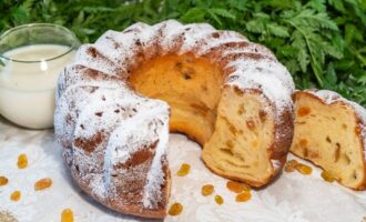 Творожный кекс в духовке с изюмом