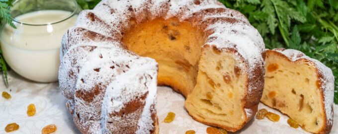 Творожный кекс в духовке с изюмом