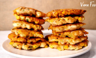 Куриные рубленые котлеты с сыром и кукурузой