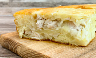 Пирог с курицей и картошкой на скорую руку курник