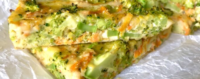 Яичная запеканка с брокколи