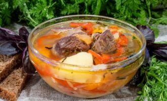 Суп-шурпа из свежей баранины по-узбекски