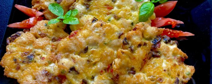 Куриные котлеты с сыром и грибами