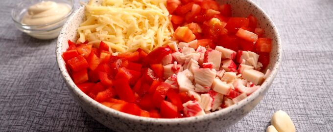 Салат "Красное море" с крабовыми палочками