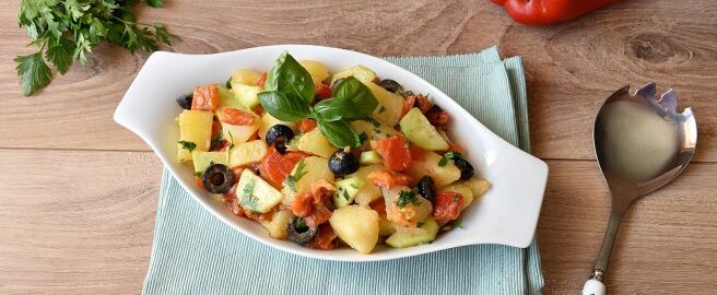 Салат из отварной картошки