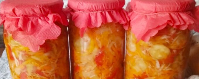 Салат из огурцов и капусты на зиму