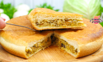 Невероятное тесто без яиц! Постный пирог с капустой и грибами