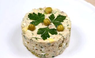 Рыбный салат c горбушей